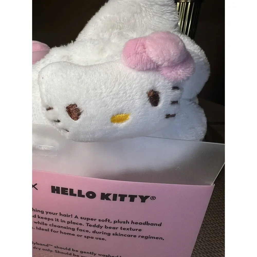 HELLO KITTY White Kitty Ears with Pink Bow Headband-NWT